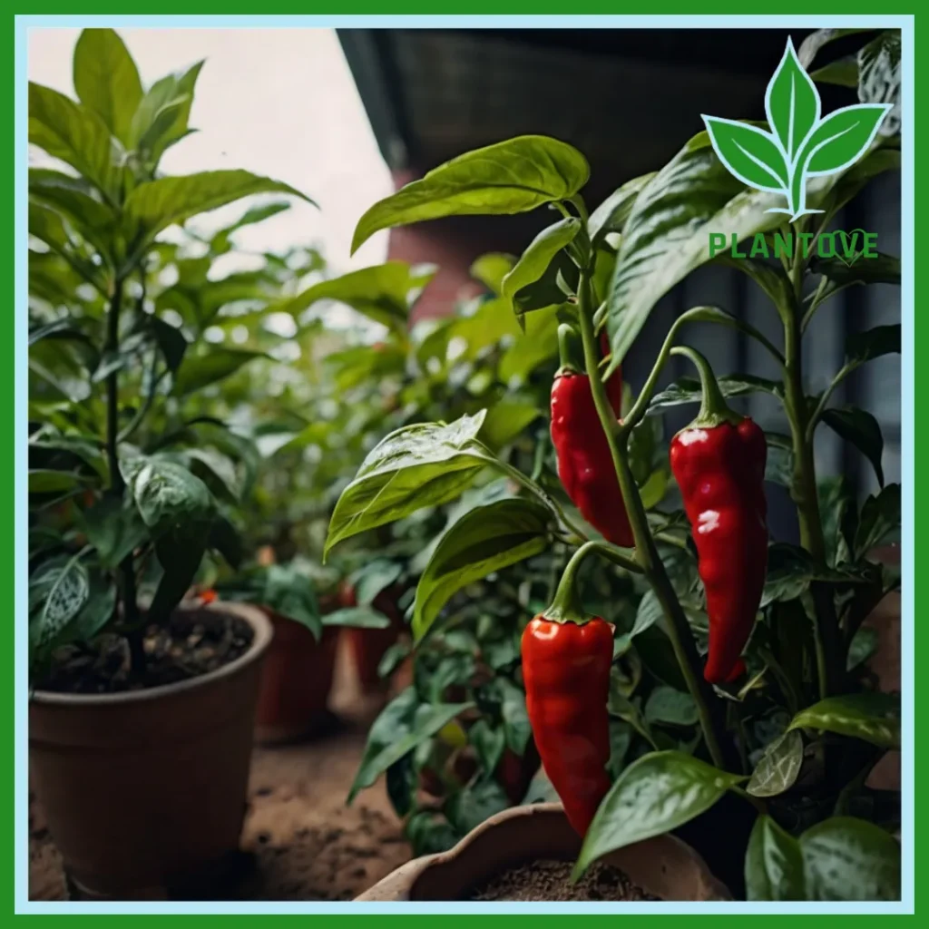 Indoor pepper plant