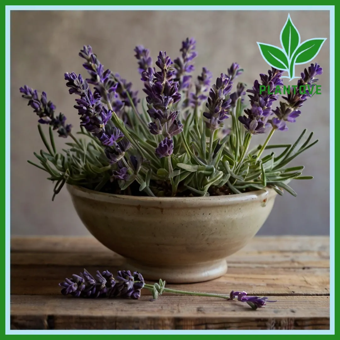 Lavender plants in pots