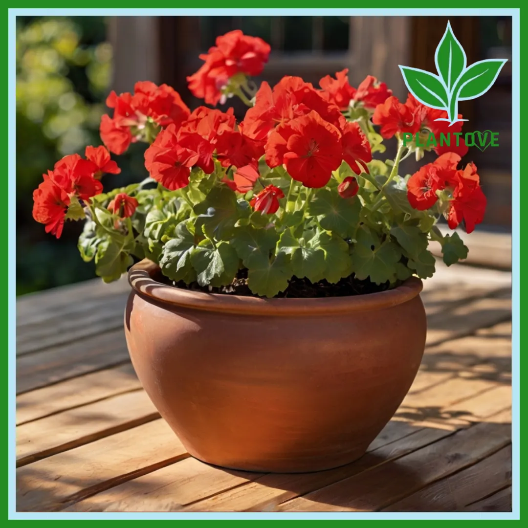 Red geraniums care